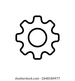 Setting icon symbol for apps and websites. Cog sign and symbol. Gear Sign