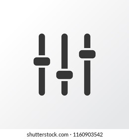 Setting icon symbol. Premium quality isolated equalizer element in trendy style.