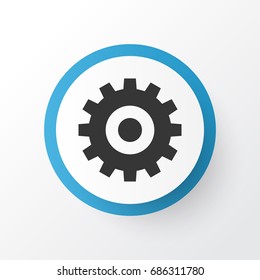 Setting Icon Symbol. Premium Quality Isolated Gear Element In Trendy Style.