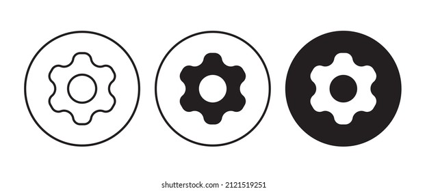 Icono de configuración, Herramientas, Cog, Engranaje, cuenta de opciones de ayuda, Preferencias, CogWheel, mecanismo Botón de iconos de operaciones, vector, signo, símbolo, logotipo, ilustración, trazo editable, plano aislado en blanco