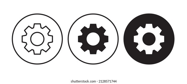 Setting icon, Tools, Cog, Gear, help options account, Settings, Cogwheel, mechanism Operations icons button, vector, sign, symbol, logo, illustration, editable stroke, flat isolaated on white