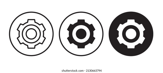 Setting icon, Tools, Cog, Gear, help options account, Settings, Cogwheel, mechanism Operations icons button, vector, sign, symbol, logo, illustration, editable stroke, flat isolaated on white