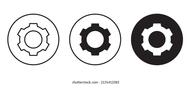 Setting icon, Tools, Cog, Gear, help options account, Settings, Cogwheel, mechanism Operations icons button, vector, sign, symbol, logo, illustration, editable stroke, flat isolaated on white