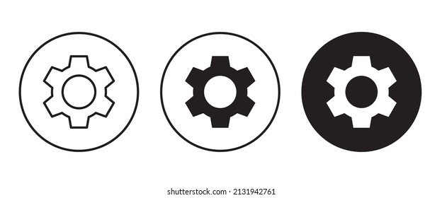 Setting icon, Tools, Cog, Gear, help options account, Settings, Cogwheel, mechanism Operations icons button, vector, sign, symbol, logo, illustration, editable stroke, flat isolaated on white