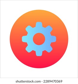 Icono de configuración, Herramientas, Cog, Signo de engranaje. Estilo plano de moda para diseño gráfico, logotipo, sitio web, medios sociales, interfaz de usuario, móvil. ilustración vectorial sobre fondo blanco