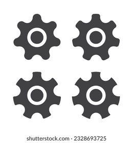 Setting icon , tools, cog, gear sign Isolated flat design vector illustration on white background.