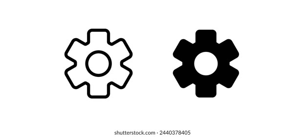 Setting icon, Tools, Cog, Gear, help options account, Settings, Cogwheel, mechanism Operations icons button, vector, sign, symbol, logo, illustration, editable stroke, flat isolaated on white