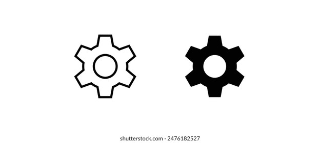 Setting icon, Tools, Cog, Gear, help options account, Settings, Cogwheel, mechanism Operations icons button, vector, sign, symbol, logo, illustration, editable stroke, flat isolaated on white