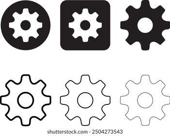 Icono de configuración.  Herramientas, engranaje, señal de engranaje aislado sobre fondo blanco