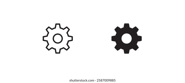 Setting icon, Tools, Cog, Gear, help options account, Settings, Cogwheel, mechanism Operations icons button, vector, sign, symbol, logo, illustration, editable stroke, flat isolaated on white