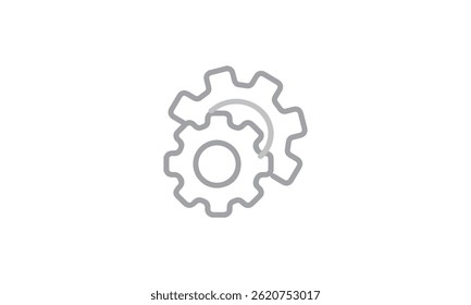 Setting icon. Tools, cog, gear sign isolated on white background