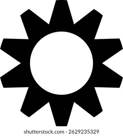 Setting icon Tools, cog, gear sign vector isolated on transparent background. Engineering horizontal technology and business symbol for web and app.