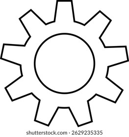 Setting icon Tools, cog, gear sign vector isolated on transparent background. Engineering horizontal technology and business symbol for web and app.