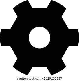 Setting icon Tools, cog, gear sign vector isolated on transparent background. Engineering horizontal technology and business symbol for web and app.