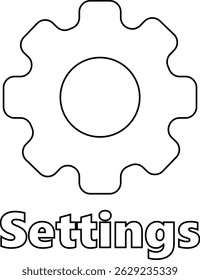 Setting icon Tools, cog, gear sign vector isolated on transparent background. Engineering horizontal technology and business symbol for web and app.
