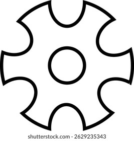 Setting icon Tools, cog, gear sign vector isolated on transparent background. Engineering horizontal technology and business symbol for web and app.