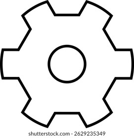 Setting icon Tools, cog, gear sign vector isolated on transparent background. Engineering horizontal technology and business symbol for web and app.