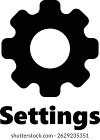 Setting icon Tools, cog, gear sign vector isolated on transparent background. Engineering horizontal technology and business symbol for web and app.