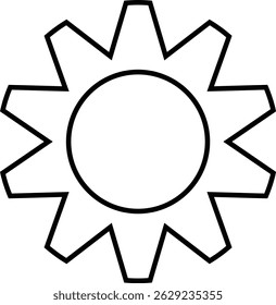 Setting icon Tools, cog, gear sign vector isolated on transparent background. Engineering horizontal technology and business symbol for web and app.