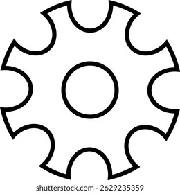 Setting icon Tools, cog, gear sign vector isolated on transparent background. Engineering horizontal technology and business symbol for web and app.