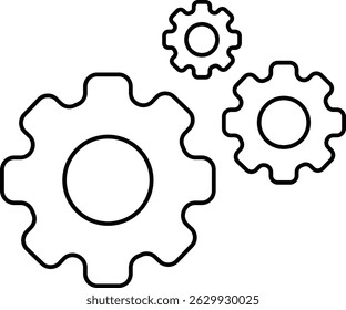 Setting icon . Tools, cog, gear sign vector isolated on transparent background. Engineering horizontal technology and business symbol for web and app.