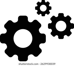 Setting icon . Tools, cog, gear sign vector isolated on transparent background. Engineering horizontal technology and business symbol for web and app.