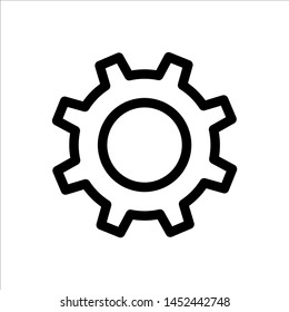 Setting icon with trendy flat line style icon for web site design, logo, app, UI isolated on white background. vector illustration eps 10
