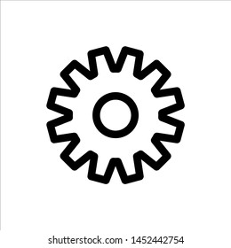 Setting icon with trendy flat line style icon for web site design, logo, app, UI isolated on white background. vector illustration eps 10