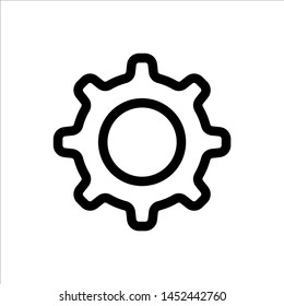 Setting icon with trendy flat line style icon for web site design, logo, app, UI isolated on white background. vector illustration eps 10