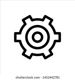 Setting icon with trendy flat line style icon for web site design, logo, app, UI isolated on white background. vector illustration eps 10