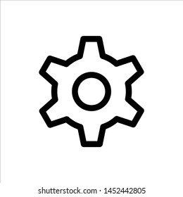 Setting icon with trendy flat line style icon for web site design, logo, app, UI isolated on white background. vector illustration eps 10