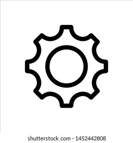 Setting icon with trendy flat line style icon for web site design, logo, app, UI isolated on white background. vector illustration eps 10