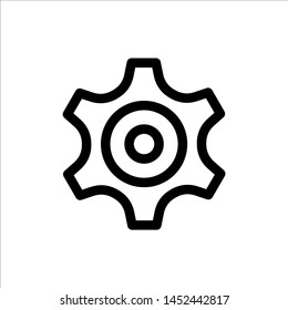 Setting icon with trendy flat line style icon for web site design, logo, app, UI isolated on white background. vector illustration eps 10
