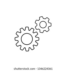 Setting icon in trendy flat style. Vector