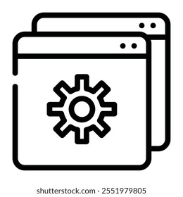 A setting icon used in modals to indicate configuration or customization options available within a pop-up window.