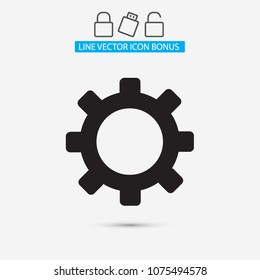 Setting icon vector