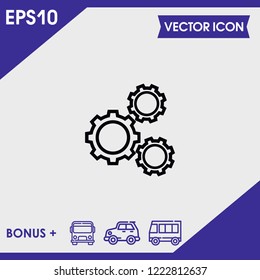 Setting icon vector
