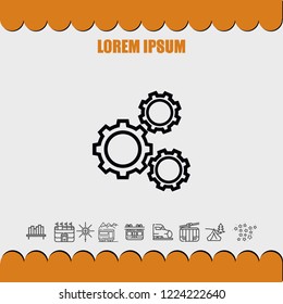 Setting icon vector