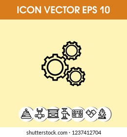 Setting icon vector