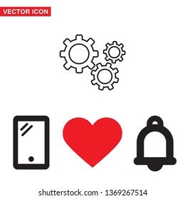 Setting icon vector