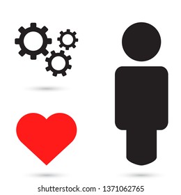 Setting icon vector