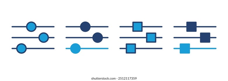 Vector de configuración de íconos. Símbolo de icono de Configuraciones de engranaje