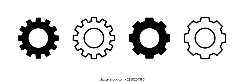 Setting icon vector. Cog sign and symbol. Gear Sign