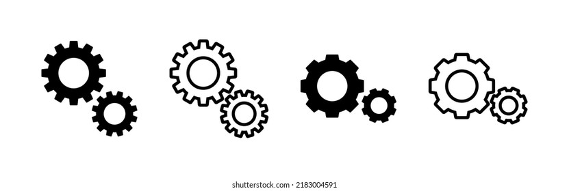 Setting icon vector. Cog sign and symbol. Gear Sign