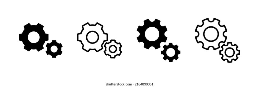 Setting icon vector. Cog sign and symbol. Gear Sign