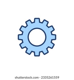 Estableciendo vector de icono Signo y símbolo de cog. Signo de engranaje