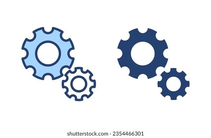 Setting icon vector. Cog sign and symbol. Gear Sign