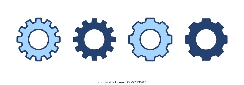 Setting icon vector. Cog sign and symbol. Gear Sign
