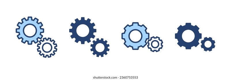 Setting icon vector. Cog sign and symbol. Gear Sign