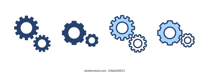 Setting icon vector. Cog sign and symbol. Gear Sign